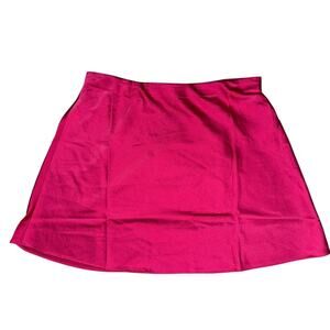 J Crew Women’s Medium Hot Pink Mini Slip Skirt Elastic Waist Sexy Fall nwt